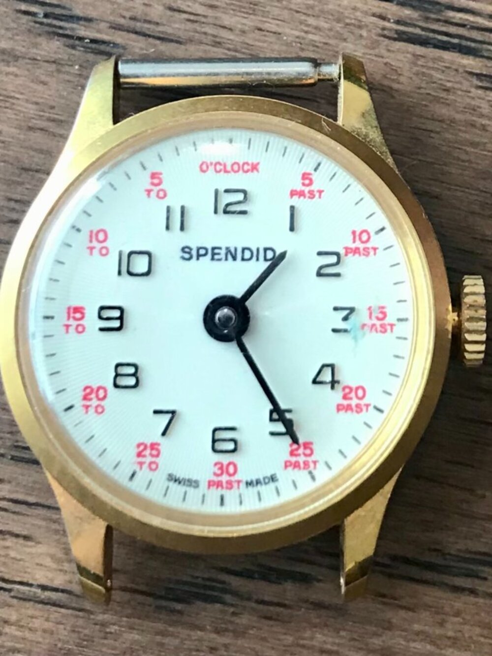 Vintage Spendid Swiss Made Time Teacher Wristwatch